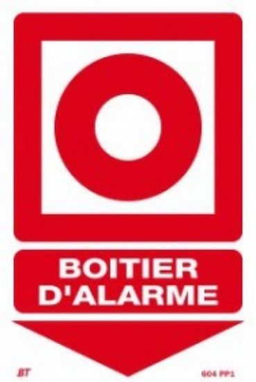 Image de Panneau signalétique boitier d'alarme 100x150 mm