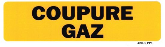 Image de Panneau signalétique coupure gaz 60x200 mm