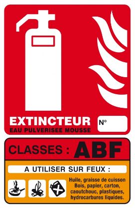 Image de Classe de feux ABF 125x190 mm