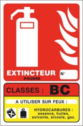 Image de Classe de feux BC 200x300 mm