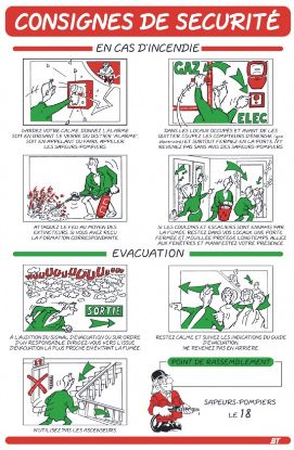 Image de Consignes en cas d'incendie 215x305 mm