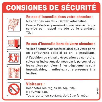 Image de consignes de sécurité 200x200 mm