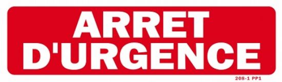 Image de Arret d'urgence 60x200 mm