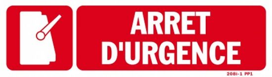 Image de Arret d'urgence 60x200 mm