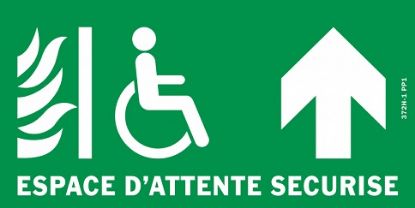 Image de Espace d'attente droite PMR 190x95 mm